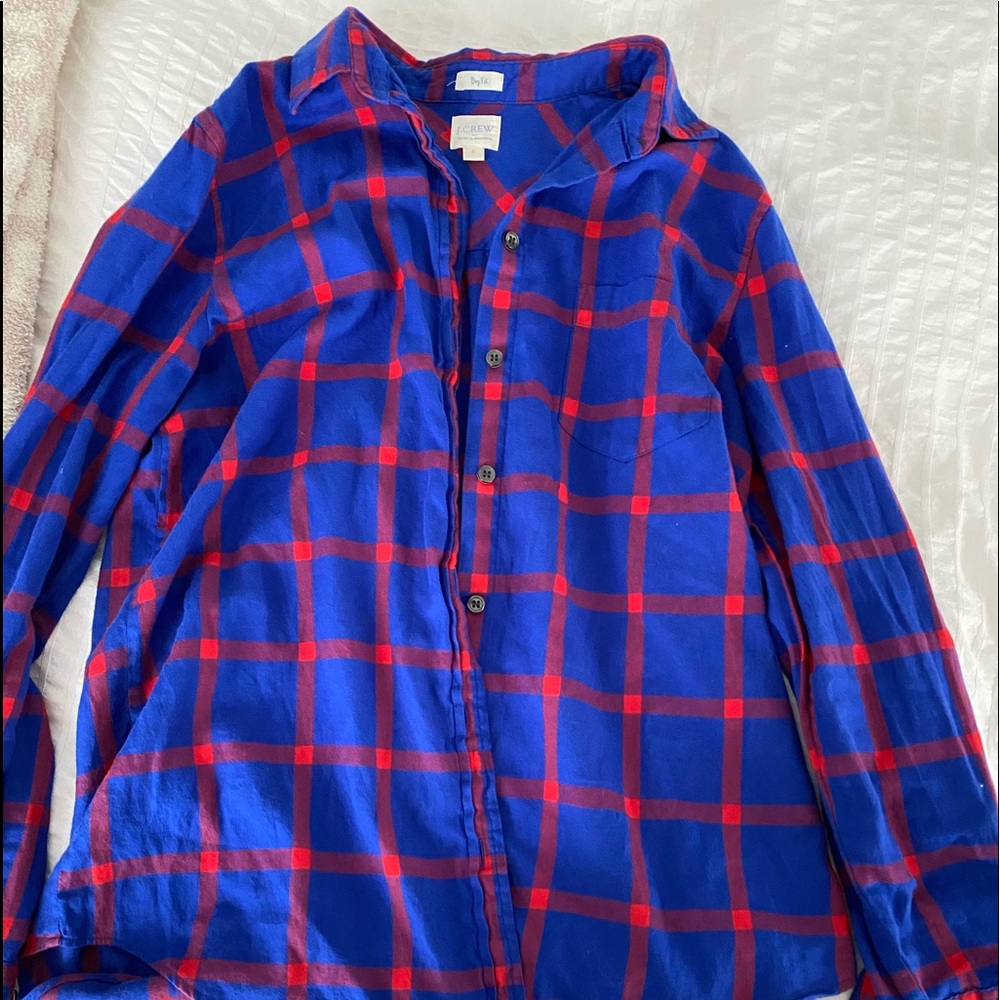 J crew flannel shirt size small